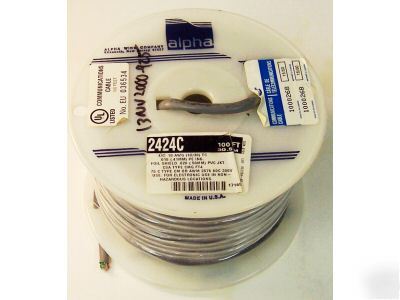 New alpha wire communications cable 100FT # 2424C spool