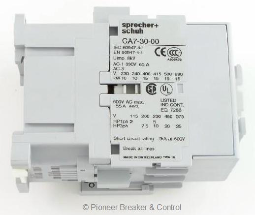 New s+s sprecher+schuh contactor CA7-30-00-480 3POLE
