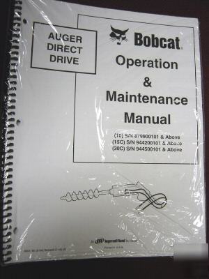 Original bobcatÂ® auger direct drive manual