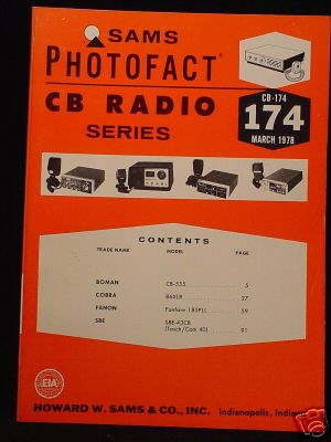 Sams photofact cb radio series cb-174