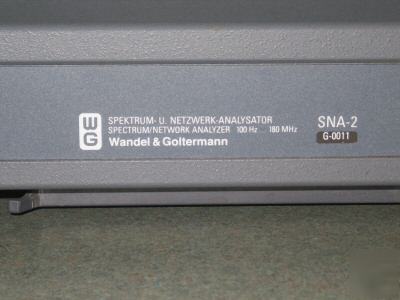 Wandel & goltermann m# sna-2/g-0011 spectrum networkana