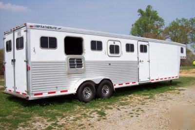 1999 featherlite aluminum 6-horse slant load trailer