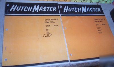 2 x hutchmaster disc plough factory manuals