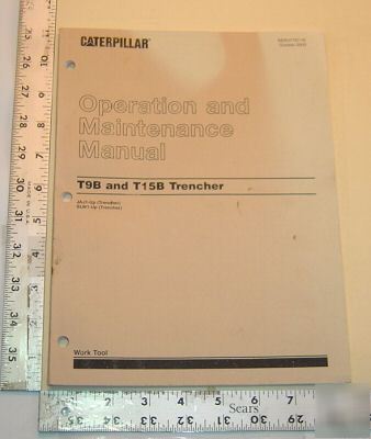 Caterpillar op. & maint man. - T9B & T15B trencher-2003