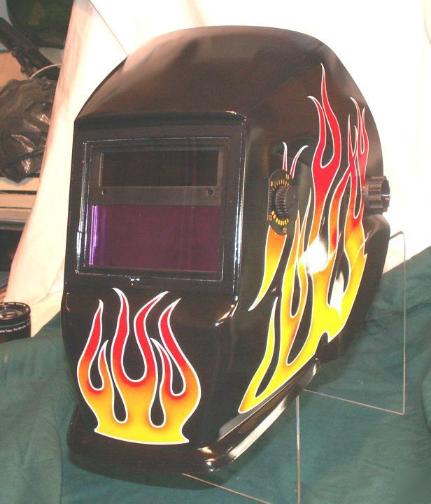 Flame auto darkening solar welding helmet hood sale 
