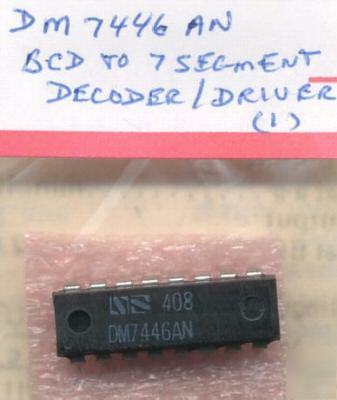 Ic - bcd to 7 segment decoder/driver DM7446AN (1) mint