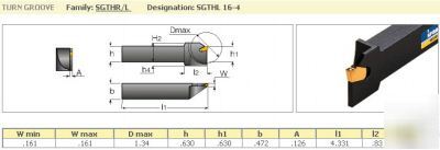 Iscar sgthl-16-4 indexable toolholder 