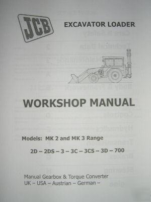 Jcb MK2 and MK3 excavator repair manual
