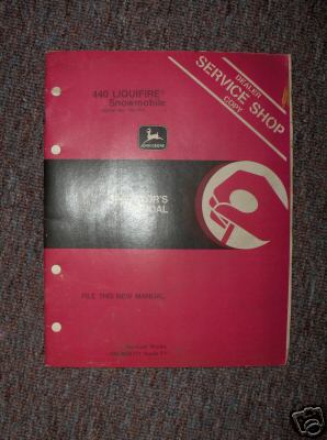 Jd 440 liquifire snowmobile operator's manual