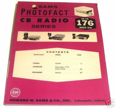 Sams photofact cb-176 march 1978 cb radio series