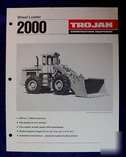 Trojan 2000 wheel loader brochure