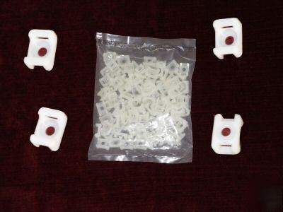 100 pcs 2 way saddle cable tie mount base natural