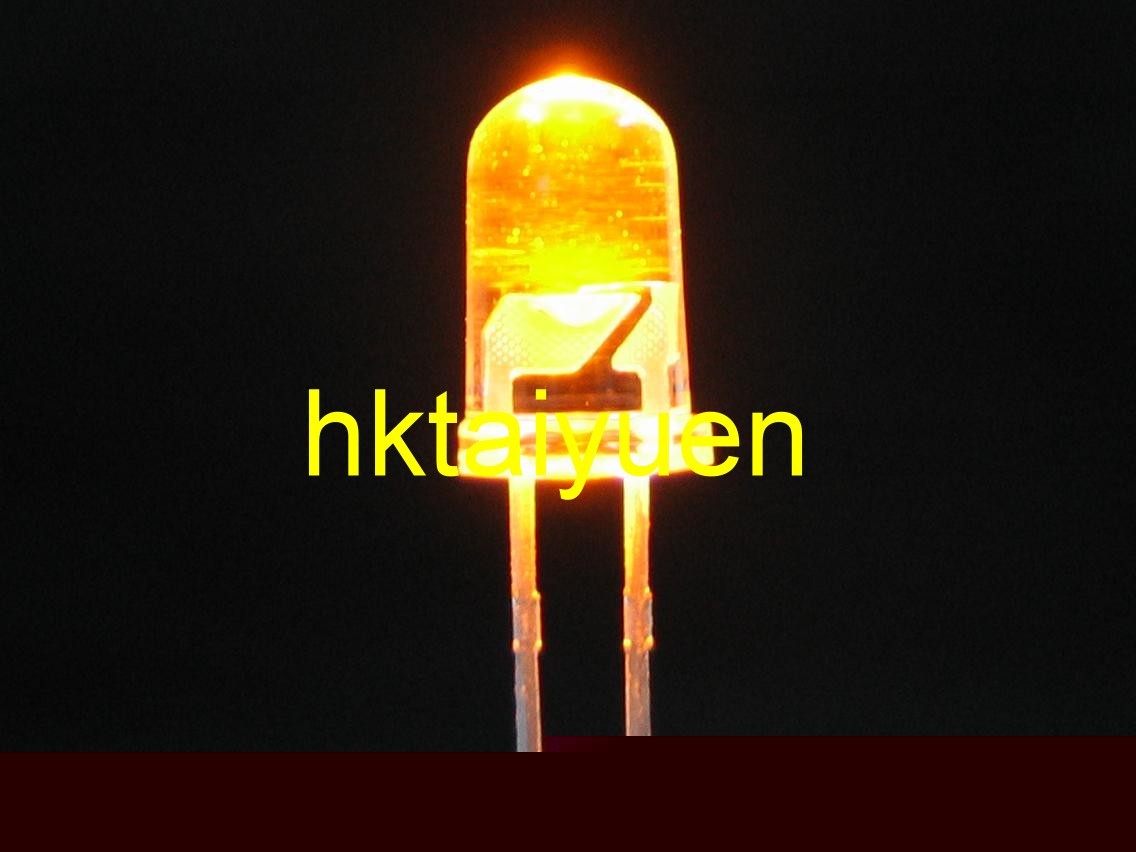 100X yellow 5MM led 5000MCD bulb light free resistors