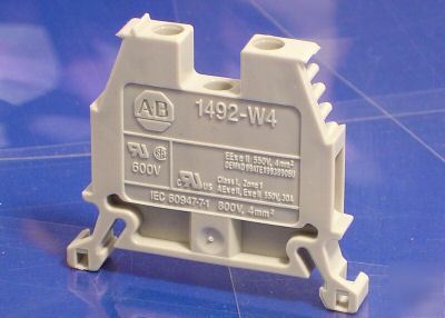 Allen bradley terminal block feedthru 4MM grey 1492-W4