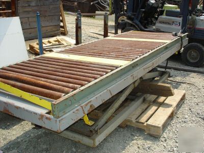 American scissor lift table w/conveyor top