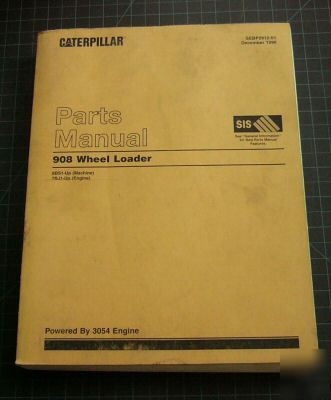 Cat caterpillar 908 wheel loader parts manual book shop