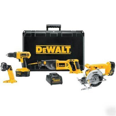 Dewalt DC4CPKA 18-volt ni-cad cordless 4-tool combo kit