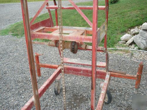 Hi-jacker man lift ladder jack crank up platform hoist