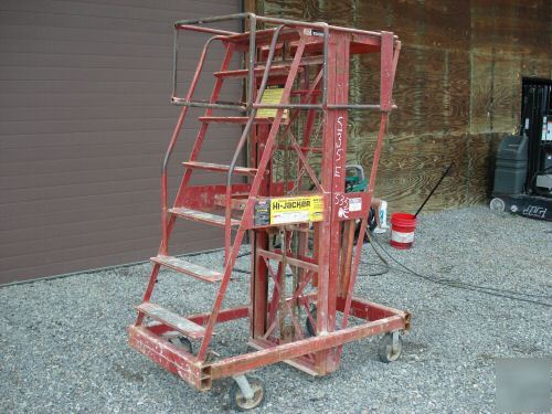 Hi-jacker man lift ladder jack crank up platform hoist