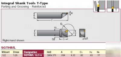 Iscar sgthl-12.7-3 indexable toolholder 