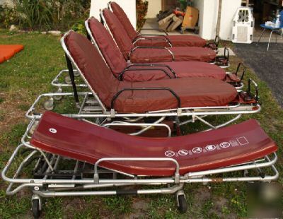 Lot of 5 ferno washington ambulance stretchers w extras