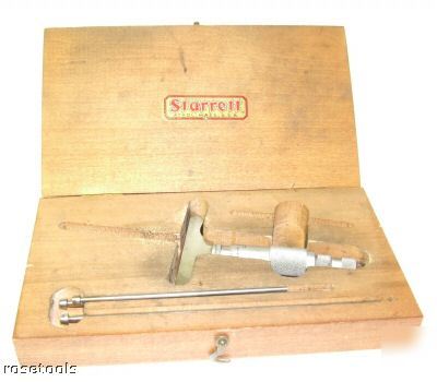 Used starrett 440 micrometer depth guage with box