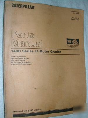 Caterpillar 140H 140 motor grader parts manual book cat