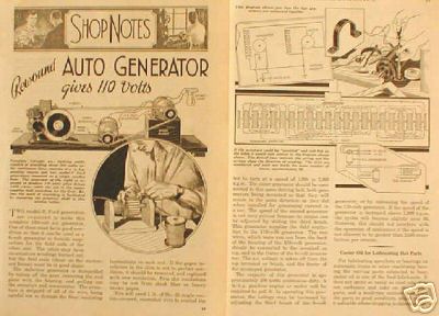 Light plant generator plans 110 v maytag multi-motor