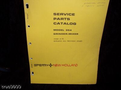 New original holland 354 grinder-mixer parts manual