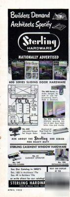 Sterling hardware chicago il sliding door ad 1952