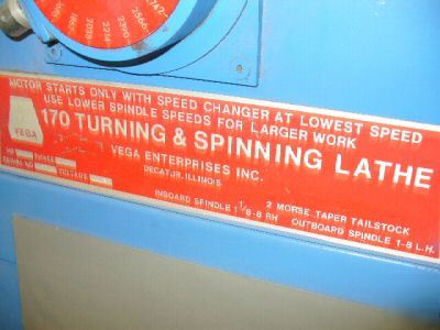 Vega turning & spinning (wood and metal) lathe