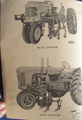 1958 case he 200 2 row cultivators parts catalog #773