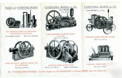 Antique fairbanks morse gas kerosene engine catalog 