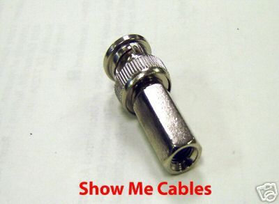 Bnc male twist on connector for rg-59 & rg-62 pvc