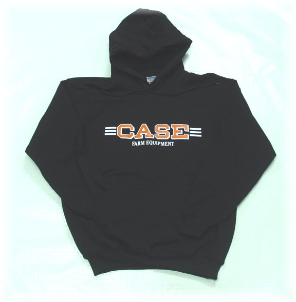 Case tractor hoodie sweat shirt adult m black