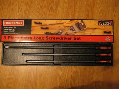 Craftsman 3 piece extra long screwdriver set