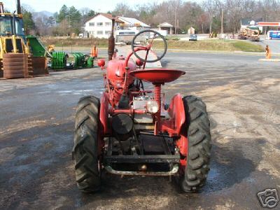 Farmall cub 2WD tractor with mowing deck