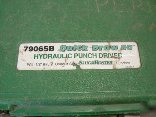 Greenlee 7906SB hydraulic knockout punch driver set