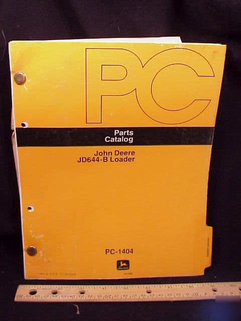 John deere JD644-b jd 644 b wheel loader parts manual