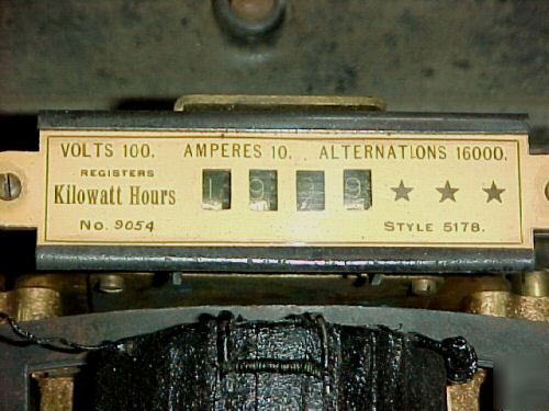 Shallenberger integrating wattmeter westinghouse 1895