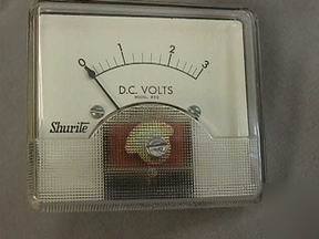 Shurite meter 0-3 dc volt model 850