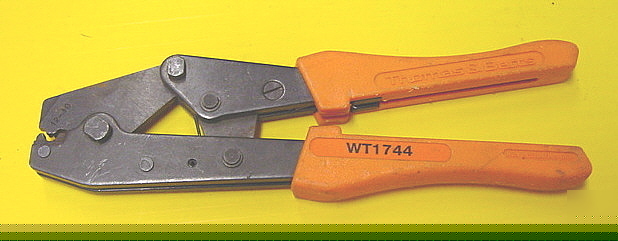 Thomas & betts t&b WT1744 ratchet crimper #12 -10 awg
