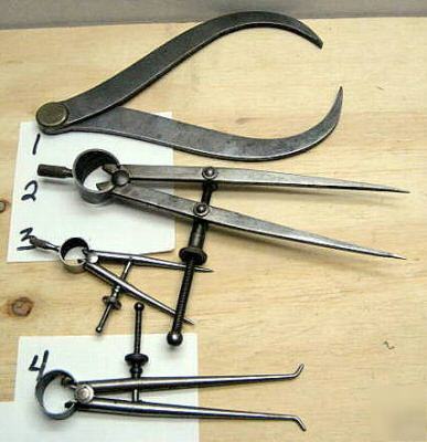 Vintage calipers 7 - b&s, k&e, m&f, - lufkin rule lock