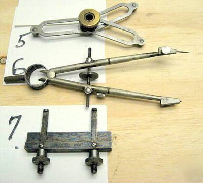 Vintage calipers 7 - b&s, k&e, m&f, - lufkin rule lock