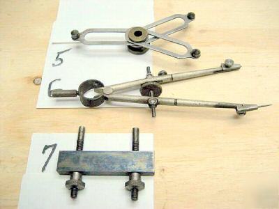 Vintage calipers 7 - b&s, k&e, m&f, - lufkin rule lock