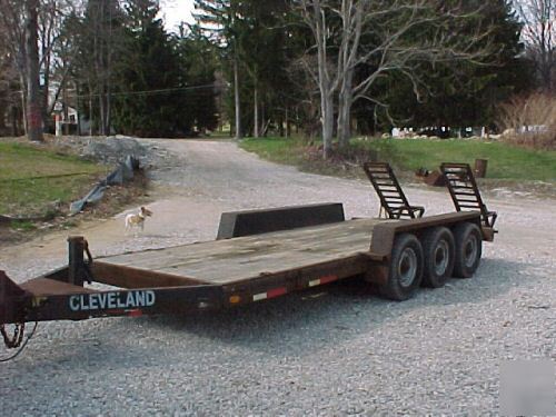 20' equipment construction trailer, bobcat, excavator