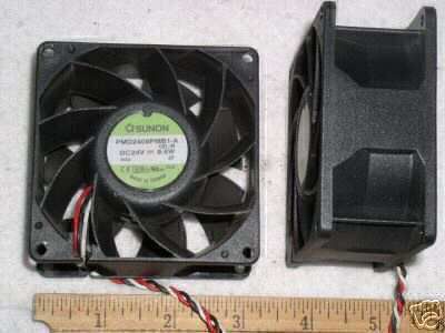 3 small 12V-24V dc fan muffin fans used sunon hi speed