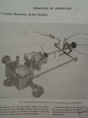 John deere 140 hydro tractor service manual &55,56,57 