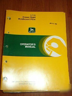 John deere operators manual 3710 flex moldboard plow