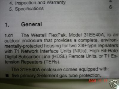 Westell flexpak model 31EE40A environmental enclosure